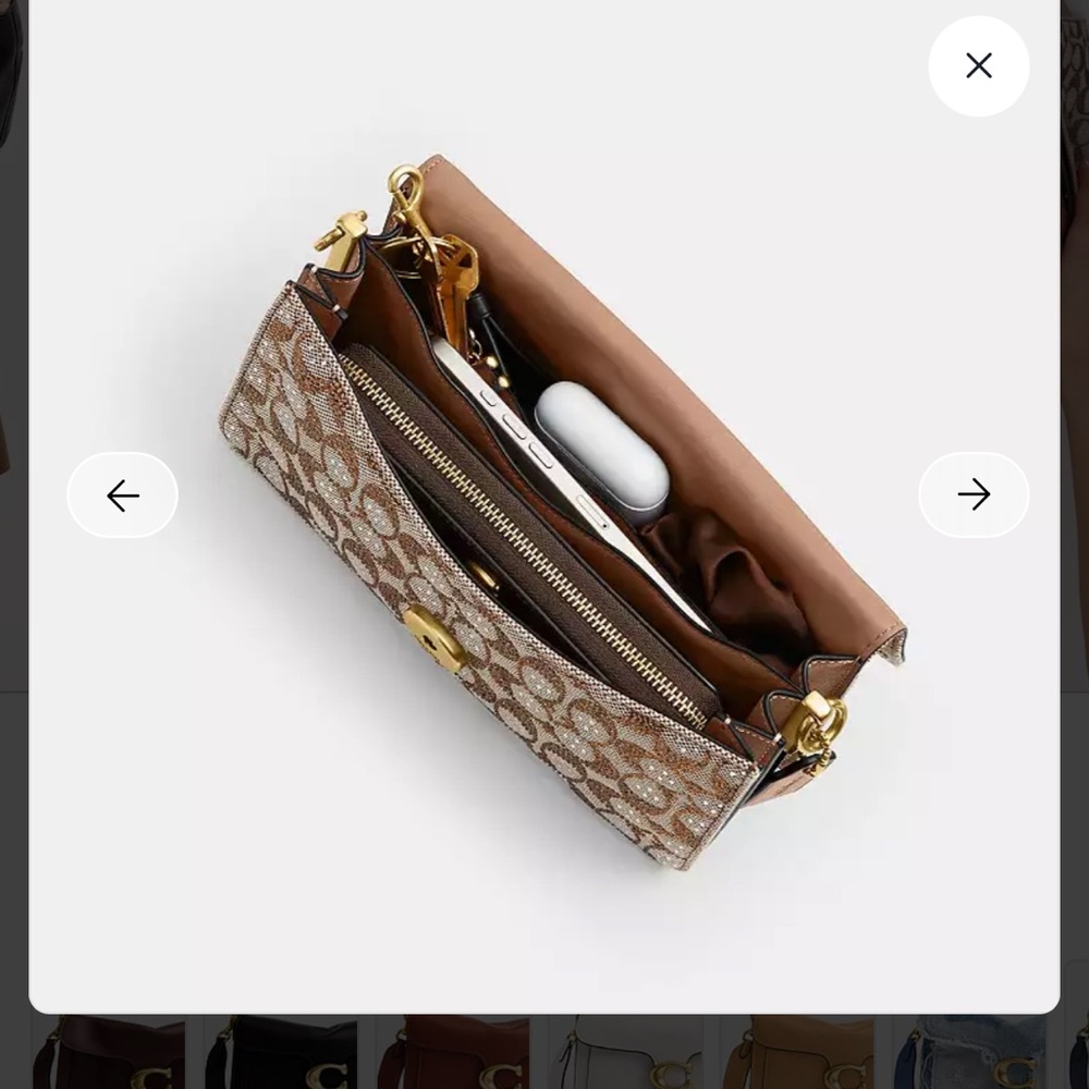 Coach Tabby Shoulder Bag 26 In Crystal Signature Jacquard - Picture 4 of 12